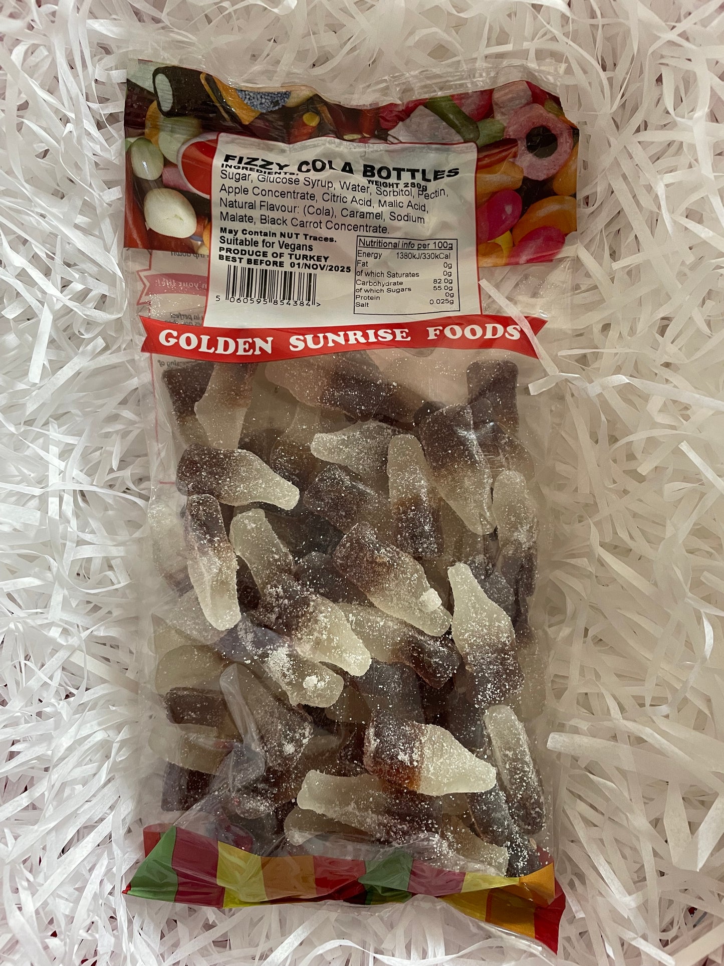 Fizzy Cola Bottles (V) – A Vegan-Friendly Classic Fizzy Favourite - 280g
