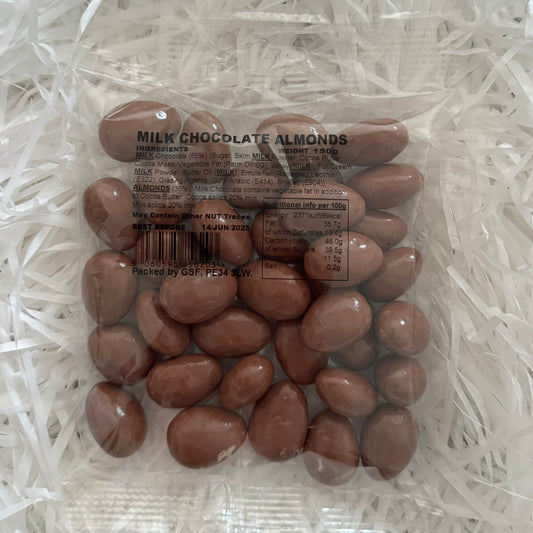 Milk Chocolate Almonds - A Decadent Treat - 150g